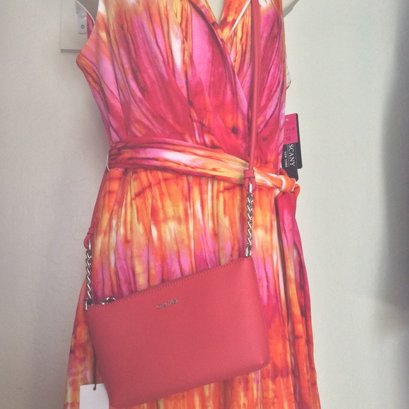 Tuscany Orange and Pink Tie-Dye Dress👗 - Picture 8 of 8